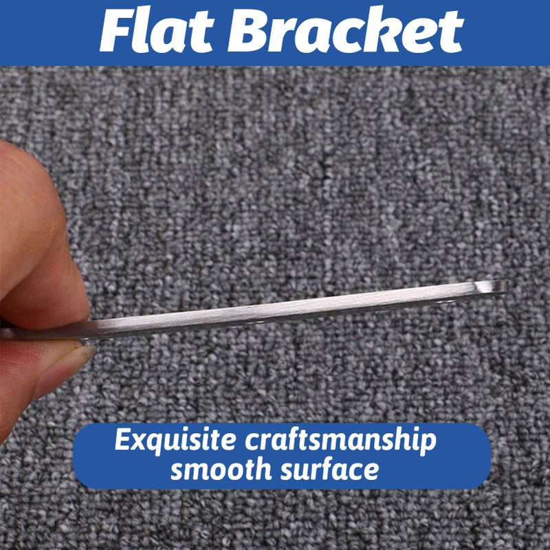 VinBee 12Pcs Flat Straight Brace Brackets with Screws 3 Inch Stainless Steel Mending Plates for Wood Fixing Connector Straight Repair Fixing Brackets Heavy Duty - Image 4